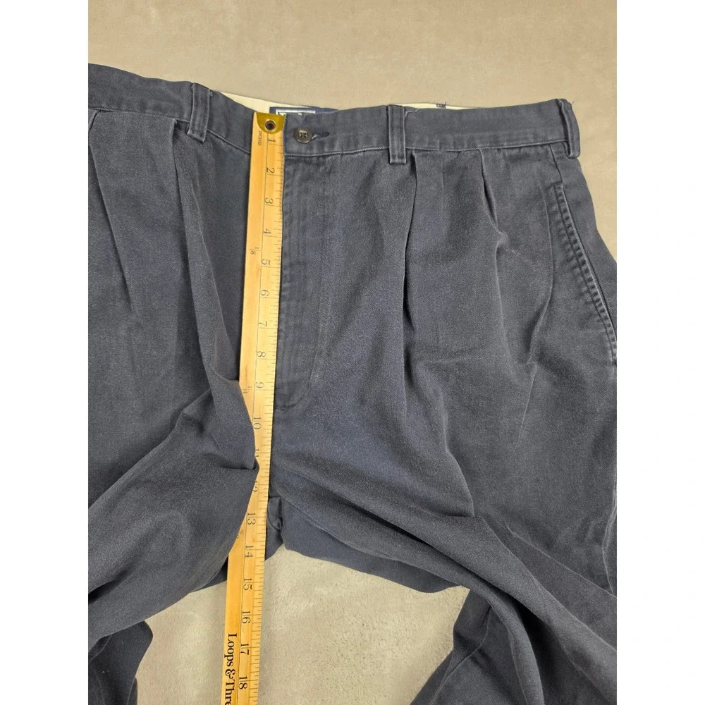 Vtg Polo Ralph Lauren Andrew Pant Mens 38x29 Fit 37x25 Blue Double Pleated *Read